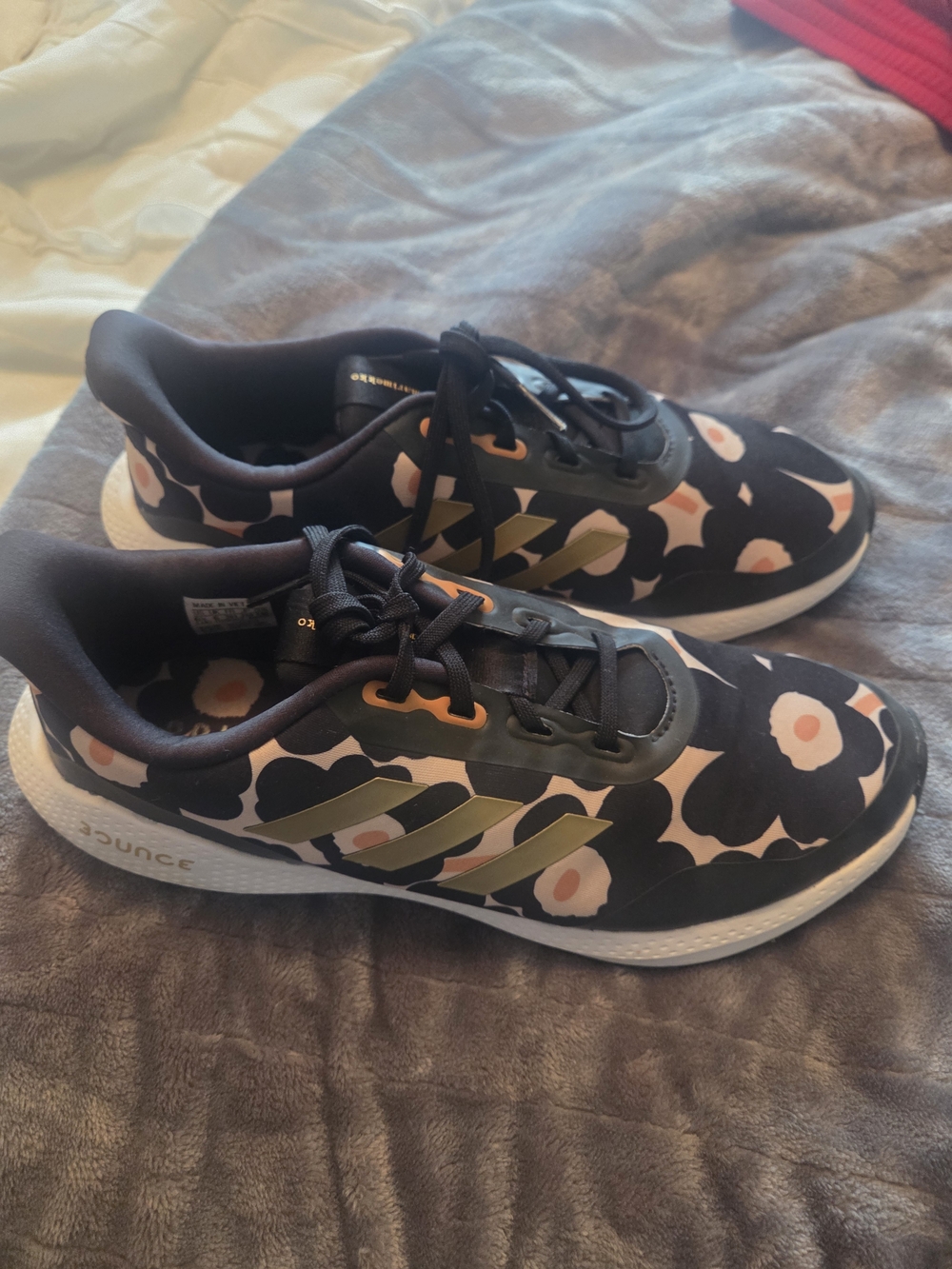 Adidas Women’s Black Floral Running Sneakers
